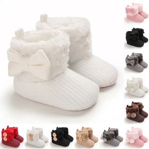 First Walkers 018M Boots For born Baby Girl Snow Winter Thermal Shoes Plush Ankle Boys And Girls 231109