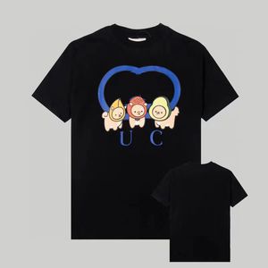 23ss デザイナータイド Tシャツ 胸レター ラミネートプリント 半袖 ハイストリート ルーズ オーバーサイズ カジュアル Tシャツ 100% ピュアコットン トップス メンズ レディース