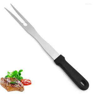 Tools Steel BBQ Fork Plasthantering U-formad fårkött Anti-Scaling Barbecue Spett Dog Outdoor Camping Grilling