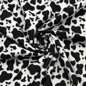 Fabric 50*142cm Cow Leopard Geometric Pattern Double Brushed Poly Knit Fabrics Sewing Cloth Dress Needlework DIY Crafts Home Textile YQ231109