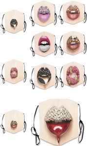 Cute Cartoon Face Mask Funny Teeth Pattern Unisex Anti Dust Winter Warm Mouth Mask Reusable Masks 300pcs T1I24503141456