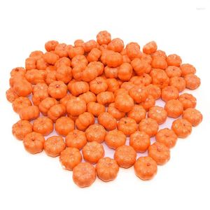 Decorative Flowers 50pcs 3.5cm Mini Artificial Pumpkin Fake Simulation Vegetable For DIY Crafts Happy Halloween Home Party Props Decoration