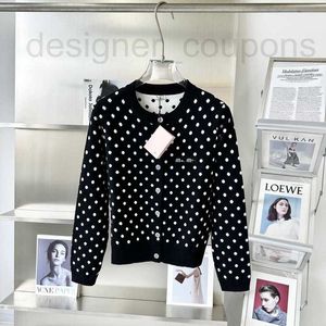 Kobiet Sweters Designer Luksusowy nanyou odzież MM Family Polka Dot sweter sweter jesienny i zimowy nowy wełniany dzianina okrągła szyja list WDX9