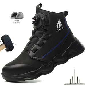 Boots Men Steel Toe Cap Safety Work Shoes PunctureProof Male Construction High Top Sneakers 231108