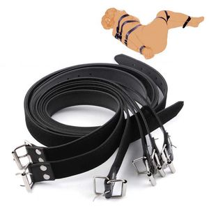 Massaggiatore giocattolo del sesso 7 pezzi/set Attrezzatura per bondage Cinghie di ritenuta BDSM Guinzagli Manette Polsini per polsi Coppia fetish Flirtare Schiavo Gioco per adulti Giocattoli