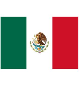 Bandeira inteira do México 150x90 cm 3x5 pés Bandeira voadora 100D poliéster decoração de bandeira nacional 7365581