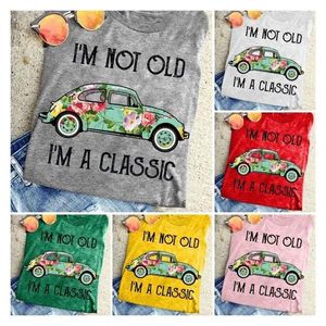 T-shirt da donna I'm Not Old Una camicia classica in stile retrò T-shirt grafiche per auto vintage anni '50 Divertente maglietta estiva da donna gotica Kawaii