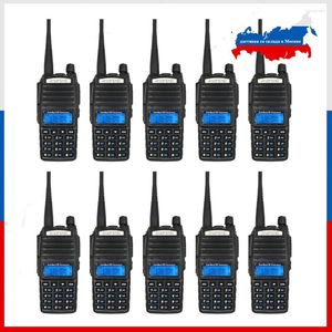 Walkie Talkie 10pcs Baofeng UV-82 5W VHF UHF Banda dupla 136-174400-520MHz UV82 Rádio de duas maneiras