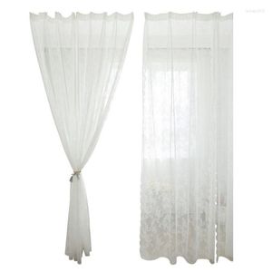 Curtain El Window Partition Printed Semi-shading Valance Drape Voile Lace Screens
