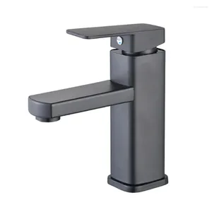 Bathroom Sink Faucets Manufacturer's Direct Selling Stainless Steel Basin Faucet Black Square And Cold Toilet