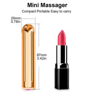 Produtos para adultos mini vibradores de bala poderosos para mulheres cobrar 10 modos modos clitóris de mamilo estimulador vibrator Brinquedos sexuais femininos para adultos 18 230316