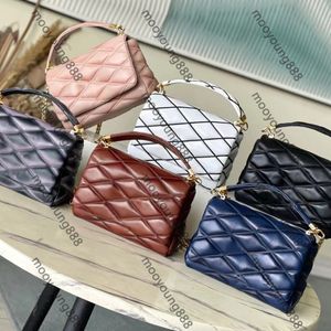 12A Mirror Quality Designers Small Go 14 påsar Luxurys mm Handla handväskor Kvinnor quiltad klaffpåse äkta läder lambskin svart handväska crossbody axelkedja låda väska