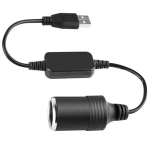 NUOVO NUOVO 1PC 5V 2A da USB a 12 V Società accendino da sigaretta USB da maschio a sigaretta femminile convertitore convertitore Accessori elettronici per auto