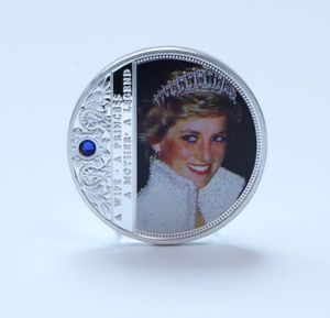 Moneta commemorativa in argento della Principessa Diana del Commonwealth di Arts and Crafts con diamante