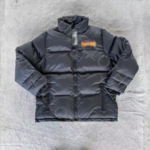 Thrashers Erkek Hoodie Kış Ceket Erkekleri Klasik Alev Aşağı Yastıklı Ceket İşlemeli Alev Kaju Çiçek Çift Taraflı Pamuk Ceket Kirci Ceket Kadın