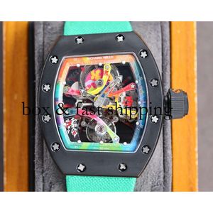 Phan Rm068-01 SUPERCLONE Watch Designer Active Mens Tourbillon Mechanics Wristwatch Business Leisure Rm68 Automatic Mechanical Ceramic 456 Montres de luxe