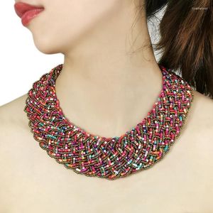 Choker Chokers Böhmische Handgemachte Perlen Halsketten Kragen Für Frauen Bunte Perlen Statement Schmuck Gilr Geschenk Großhandel Collier UKENChokers