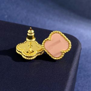 Luxury Brand Clover Stud Earrings Earring Designer Trends Van Stud Woman Fashion Ear Clip Jewelry Women Cjeweler orecchini uieerrt54er