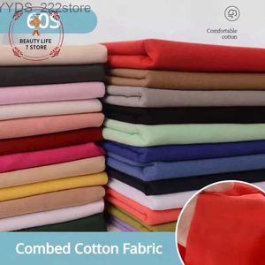 Fabric Combed Cotton Fabric 60S Solid Color Lining Cloth for Sewing Dress Sunscreen Jacket Thin Shirt 145*50cm YQ231109