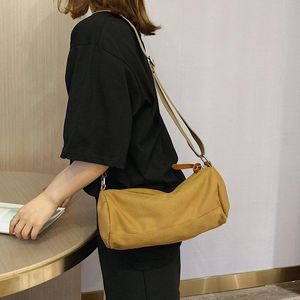 Borse da sera Borsa a tracolla da donna in tela Messenger Piccola borsa a tracolla moda studentessa coreana semplice per ragazza 2023 Telefono in tessuto SolidEvenin