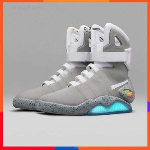 Ritorno al futuro Lacci automatici Air Mag Sneakers Air mags di Marty Mcfly Led Shoes Ritorno al futuro Glow In Dark Grey McflysRitorno al futuro