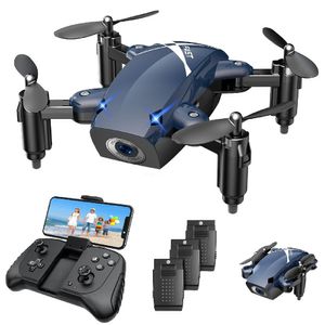 Mini drone con fotocamera per bambini adulti principianti, drone videocamera wifi live, regali di giocattoli per ragazze con il controllo vocale, gesto Contro