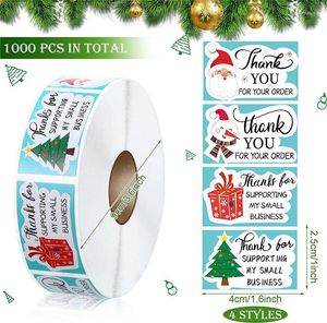 Hediye Sargısı 500pcs Mutlu Noel Kardan Adam Yaşlı Adam Çıkartma Kutusu Mühürlü Pişirme Kek Tag Scrapbooking