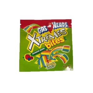 梱包バッグ卸売空の空き600mgガスヘッドマイラーバッグの臭いのあるXtremes Bites Rainbow Berry Sweetly Edibles Gummies Package Drop D Dhpvc