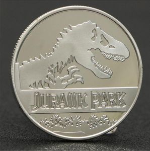 Arts and Crafts Silver Patled Commorative Coin of Dinozaury w Jurassic Park, USA