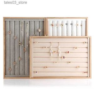 Jewelry Boxes Bamboo Jewelry Drawer Organizer Stackable Ring Organizer Trays for Drawer Rings Storage Showcase Box Q231109