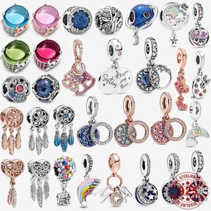 2023 925 Sterling Silver Primitive Pandora Charm Beads مناسبة للأساور النسائية الكلاسيكية لصنع قلادة DIY Bead