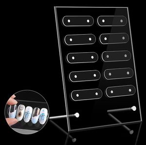 Nail Art Deck Display Panel Works Showcase Acrylic Transparent Stereo Magnet Adsorption borttagbar färgkort Display Board D2233886571