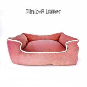 Pet Dogs Beds Supplies Letter Print Pets Kennel Bed Winter Warm Dog Kennels Pens Two Colors S0011
