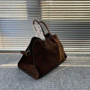 Designer The Row Bucket Påsar Mocka stor kapacitet Bag Cowhide Läder Stor påse Ny handväska Margaux15