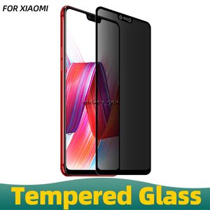 3D Tam Kapak Gizlilik Temperlenmiş Cam Telefon Anti Casus Ekran Koruyucu Xiaomi 8 Mi9 Redmi K20PRO K30PRO Note8pro Note10 Note11pro 10x 10t POCO X4 K60