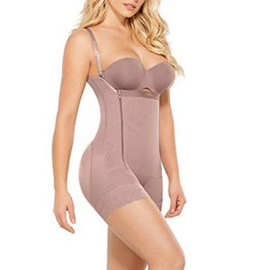 Damen Shapers Postpartum Body Shaper Bauchkontrolle Shapewear Frauen Offene Büste Bodysuit Reißverschluss Gewichtsverlust Fajas Verstellbare Träger