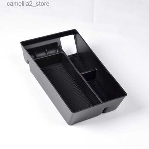 Organizador de carro estilo de carro para Ford Mustang Mach E 2021 2022 2023 Caixa de armazenamento de apoio de braço Bandeja Organizador de arrumação Suporte de telefone Acessórios de contêiner Q231109