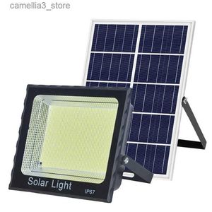 Luzes de parede solares Refletor solar Holofotes solares LED Cabo de luz ao ar livre Jardim Casa Controle Remoto Luz de inundação à prova d'água Lâmpada solar ao ar livre Q231109