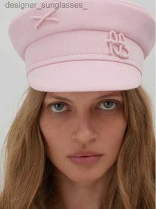 Stingy Brim Chapéus Luxo Design Marca Octogonal C para Mulheres Senhoras Letras Militar C Rosa Newsboy Hat Monograma-embelezado Baker Boy CL231109