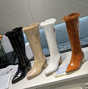 Designer Chelsea Boots Jimmys Boot Calfskin Women Chunky Block Heels Fashion Booties Luxury Winter Motorcycle Boot