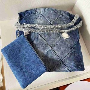 Borse da sera Borse in denim scozzese di marca per donna Tracolla a catena 2023 Nuove borse a tracolla con piccola borsa con cerniera Borsa tote femminile per ragazze J231109