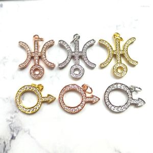 Anhänger Halsketten 5 Stück vergoldetes Geschlechtssymbol Niedliches besonderes symbolisches Design Silber galvanisierte CZ Pave Charms für Männer Frauen Geschenk Y