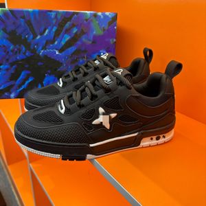 Sneaker da skate di design Virgil Trainer Scarpe casual Denim Tela Pelle Abloh Bianco Verde Rosso Blu Lettera Sovrapposizioni Piattaforma di moda Scarpe da ginnastica basse da uomo con scatola