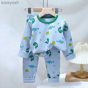 Pajamas Baby Boys Pajamas Autumn Sleeved Children's Clothing Withound Sleepwear Teen Pajama Lycra Pajamas مجموعات للأطفال 2 4 6 8 10 12yearsl231109