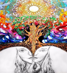 Psychedelic Trippy Art Fabric Poster 28 Quot X 24 Şifalı 16quot x 13Quot Dekor0416864941