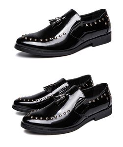 Skala rybna wzór skórzanych buty Oxford Buty luksusowe metalowa klamra spiczasta palca stężenie męskie mody formalne swobodne buty