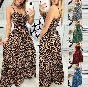 Abiti casual Donna Crochet Loose Leopard Vintage Strap Ruffles Camis Befree 5XL Dress Large Big Summer Maxi Elegant Party