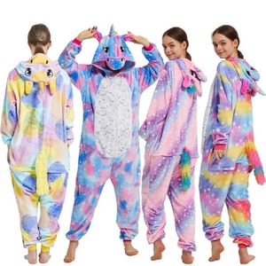 Pyjamas Hooded Jumpsuits för vuxna kigurumi panda pyjamas barns unicorn pajamas licorne enhörning pijamas onesie barn sover 231108