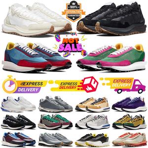 SACAI Vaporwaffle Ldwaffle Waffle Ayakkabı Obsidian Siyah Beyaz Sakız Çam Yeşil Soğuk Gri Susam Turuncu Blaze Tur Sarı Pure Platinum LDV LD Kadın Eğitmenler Sneakers