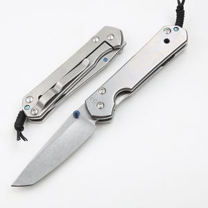 Klassisk Sebenza 21 Small Knives CR Folding Knives 5Cr15Mov 58HRC Stone Wash Tanto Blade Rostfritt stålhandtag EDC Pocket Gift Knives 112G